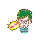 Green Hair Boy（個別スタンプ：29）