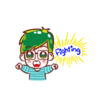 Green Hair Boy（個別スタンプ：30）