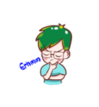 Green Hair Boy（個別スタンプ：31）