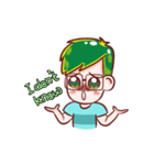 Green Hair Boy（個別スタンプ：32）