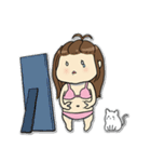 Bee Bie and cute little cat（個別スタンプ：6）