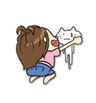 Bee Bie and cute little cat（個別スタンプ：7）