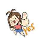 Bee Bie and cute little cat（個別スタンプ：22）