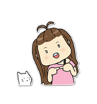 Bee Bie and cute little cat（個別スタンプ：37）