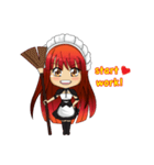 Maid cute girl (v.eng)（個別スタンプ：32）