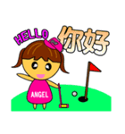 Angel Baby - Golf（個別スタンプ：37）