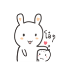 Rabbit and small cat（個別スタンプ：39）