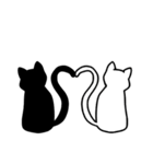 白黒猫の感情表現（個別スタンプ：36）