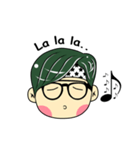 Cute Boy with Green Hair（個別スタンプ：3）