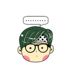 Cute Boy with Green Hair（個別スタンプ：17）