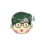 Cute Boy with Green Hair（個別スタンプ：36）