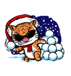 Christmas Edition Santa Tiger ＆ friends（個別スタンプ：1）