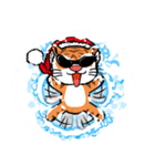 Christmas Edition Santa Tiger ＆ friends（個別スタンプ：21）