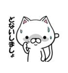 関西弁の白ネコ（個別スタンプ：17）