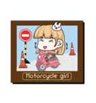 Motorcycle girl (EN)（個別スタンプ：40）