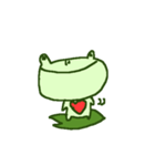 シンプルでゆるいカエルさん frog stickers（個別スタンプ：6）