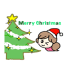 かわいい女の子ユミちゃん☆クリスマスver！（個別スタンプ：1）