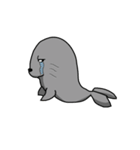 The Gray Seal and Gray Penguin（個別スタンプ：7）