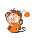 Jodd ＆ Jaow:The little naughty monkey 2.（個別スタンプ：26）