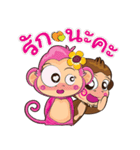 Jodd ＆ Jaow:The little naughty monkey 2.（個別スタンプ：30）