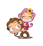 Jodd ＆ Jaow:The little naughty monkey 2.（個別スタンプ：39）