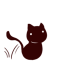 黒いヒョウタン猫（個別スタンプ：14）