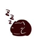 黒いヒョウタン猫（個別スタンプ：21）