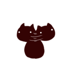 黒いヒョウタン猫（個別スタンプ：37）