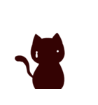 黒いヒョウタン猫（個別スタンプ：39）