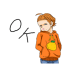 オレンジガール ミカンちゃん（個別スタンプ：30）