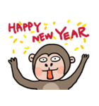 Happy new year (Monkey)（個別スタンプ：28）