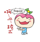 Apple girl gaga 3（個別スタンプ：9）