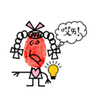 Cute Boy and Girl Fingerprints（個別スタンプ：10）
