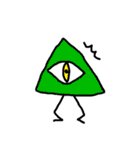 単眼カラフル三角形（個別スタンプ：14）