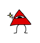 単眼カラフル三角形（個別スタンプ：23）