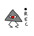 単眼カラフル三角形（個別スタンプ：36）