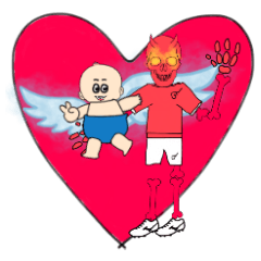 [LINEスタンプ] baby angel ＆ devil