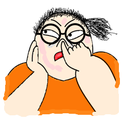 [LINEスタンプ] Funny girl with mole