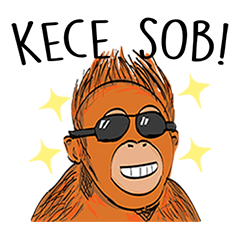 [LINEスタンプ] Baby Orangutan (Indonesian)の画像（メイン）