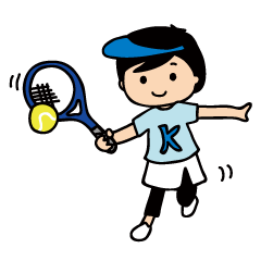 [LINEスタンプ] くーちゃんはテニス好き
