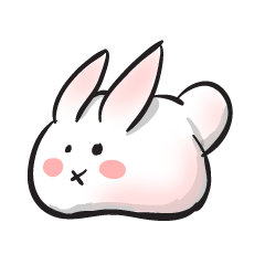 [LINEスタンプ] Cute white bunny