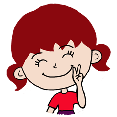 [LINEスタンプ] Red Haired Girlの画像（メイン）