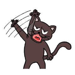 [LINEスタンプ] ブラックねこ