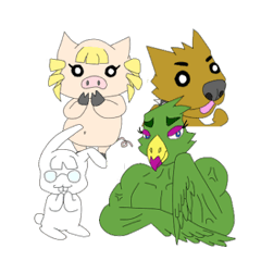 [LINEスタンプ] とりまきアニモウ