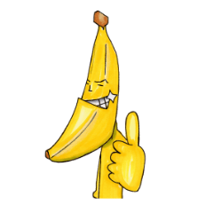 [LINEスタンプ] しゃくれバナナのバナァゴ