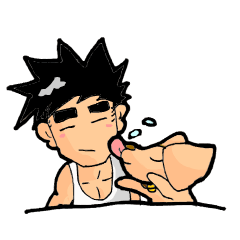 [LINEスタンプ] Kevin and cute pup