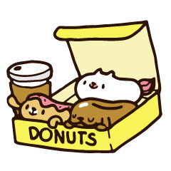 [LINEスタンプ] Dog Donuts