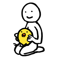 [LINEスタンプ] ぼくとひよこ