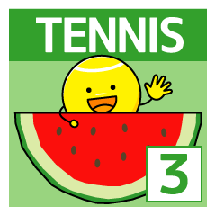 [LINEスタンプ] テニス大好き3 ちょっと夏の画像（メイン）