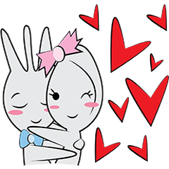 [LINEスタンプ] Spoon and Fork Love Couple